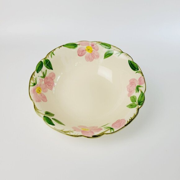Franciscan Desert Rose 9" Serving Bowl Pink Floral Hand Painted c.1949-53 USA - Picture 1 of 10